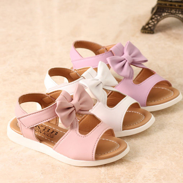 Sandale moderne pentru copii pentru fete cu panglica in trei culori