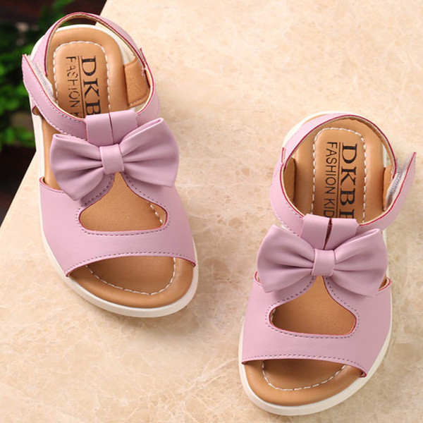 Sandale moderne pentru copii pentru fete cu panglica in trei culori