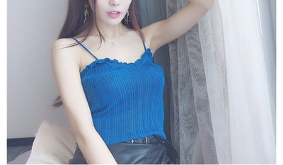 Maieu de damă cu bretele subțiri în trei culori stilate