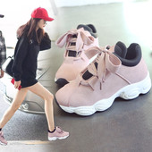 Casual  πάνινα γυναικεία παπούτσια σε μαύρο, ροζ και γκρι χρώμα