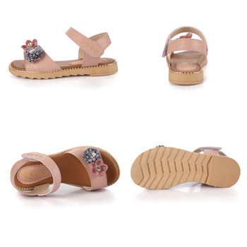 Ежедневни детски сандали с 3D флорални мотиви 