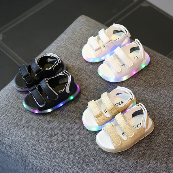 Világító unisex gyermekszandál három színben