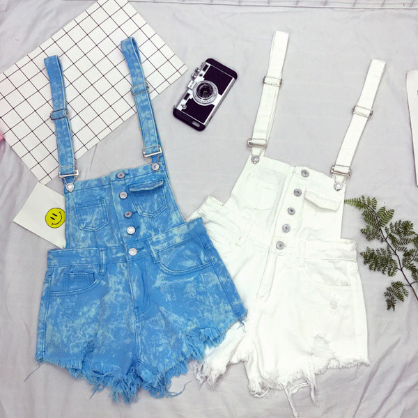 Női farmer overall állítható pántokkal, különböző színekben