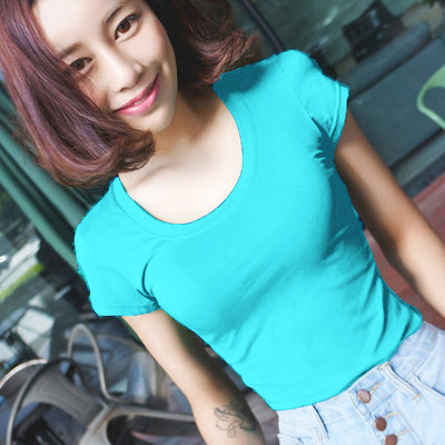 Tricou simplu de damă cu mâneci scurte în diferite culori