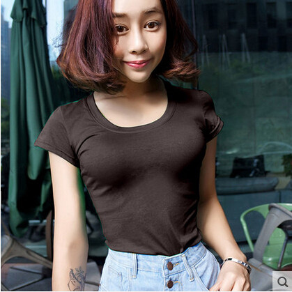 Tricou simplu de damă cu mâneci scurte în diferite culori