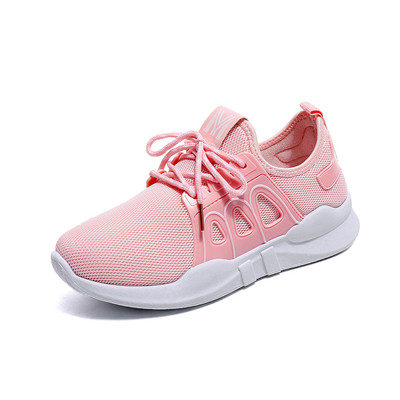 Αθλητικά - Casual γυναικέια παπούτσια σε λευκό, ροζ και μαύρο χρώμα