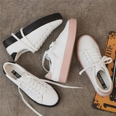 Casual casual γυναικεία αθλητικά παπούτσια σε μαύρο και ροζ