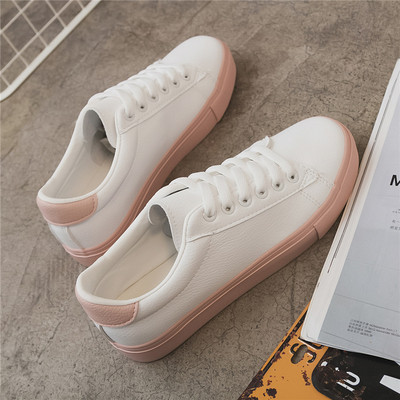 Casual casual γυναικεία αθλητικά παπούτσια σε μαύρο και ροζ