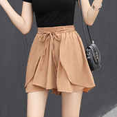 Pantaloni scurti de vara de dama cu talie elastica in mai multe culori