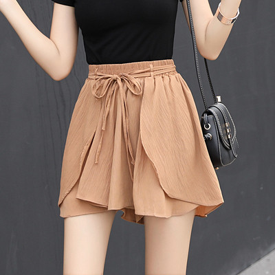 Pantaloni scurti de vara de dama cu talie elastica in mai multe culori