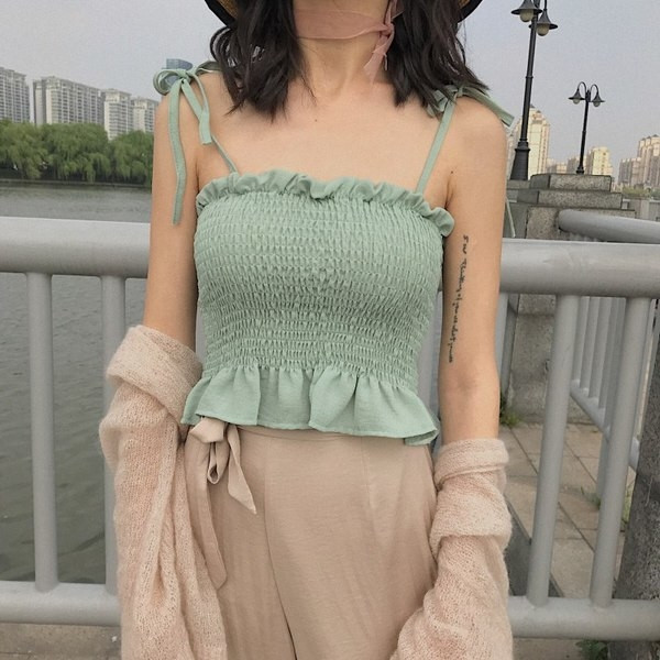 Bustieră scurtă tip top de damă cu curea subțire - model cu cadran