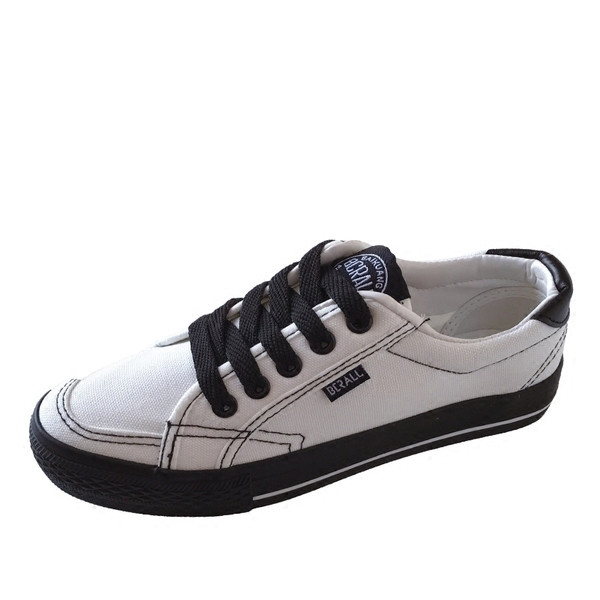 Casual  γυναικεία παπούτσια σε λευκό και μαύρο χρώμα