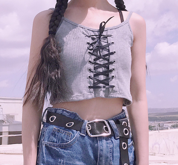 Lezser felső, elöl megkötős