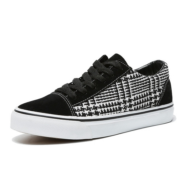 Περιστασιακά γυναικεία πάνινα παπούτσια σε δύο χρώματα