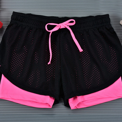 Pantaloni scurti sport de dama cu buzunare si talie elastica in mai multe culori