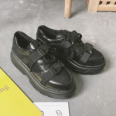 Tenisi eleganti casual de dama in alb si negru