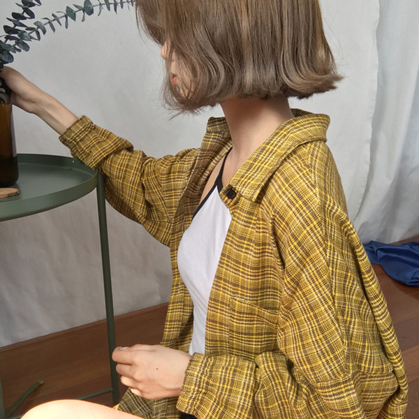 Stílusos alkalmi női kockás ing három színben