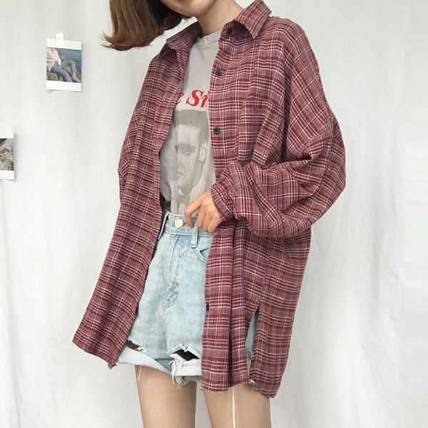 Stílusos alkalmi női kockás ing három színben