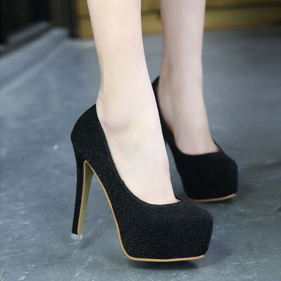 Pantofi de damă cu toc rotunjit în trei culori