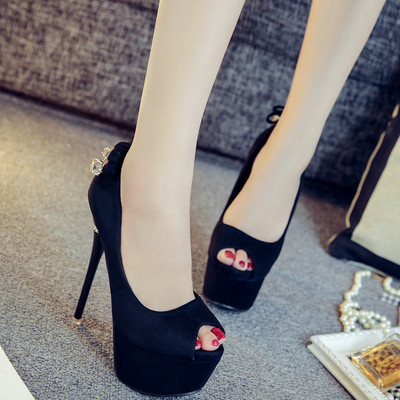 Γυναικεία παπούτσια  με ψηλό τακούνι με κορδέλα και διακοσμητικές πέτρες