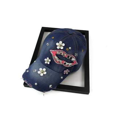 Γυναικείο καπέλο denim με πέτρες διάφορα μοντέλα