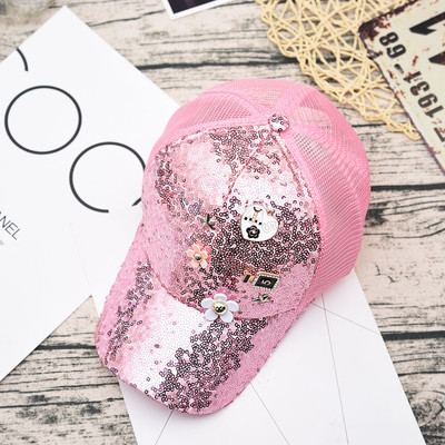 Palarie de dama moderna respirabila cu vizor cu paiete decorative, mai multe modele