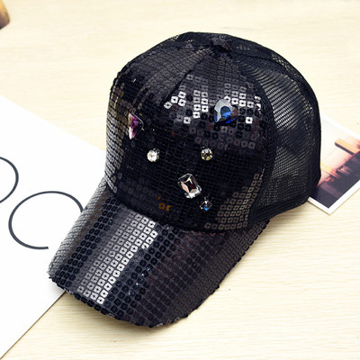 Palarie de dama moderna respirabila cu vizor cu paiete decorative, mai multe modele