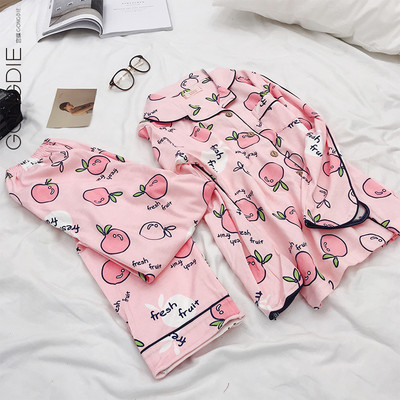 Γυναικείες πιτζάμες με funky δύο τεμαχίων εκτυπώσεις με κουμπιά