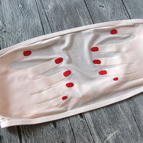 Costum de baie din două piese de damă actual în roșu