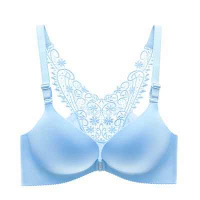 Άνετο σουτιέν χωρίς ραφές  με κέντημα με διαφορετικά χρώματα
