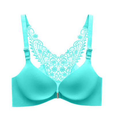 Άνετο σουτιέν χωρίς ραφές  με κέντημα με διαφορετικά χρώματα