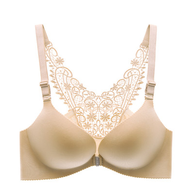Άνετο σουτιέν χωρίς ραφές  με κέντημα με διαφορετικά χρώματα
