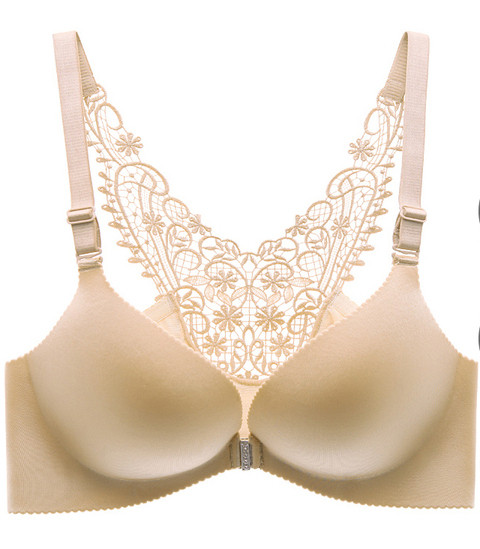 Άνετο σουτιέν χωρίς ραφές  με κέντημα με διαφορετικά χρώματα