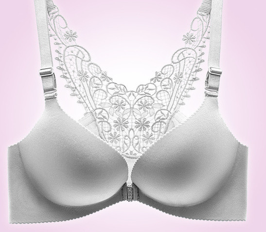 Άνετο σουτιέν χωρίς ραφές  με κέντημα με διαφορετικά χρώματα