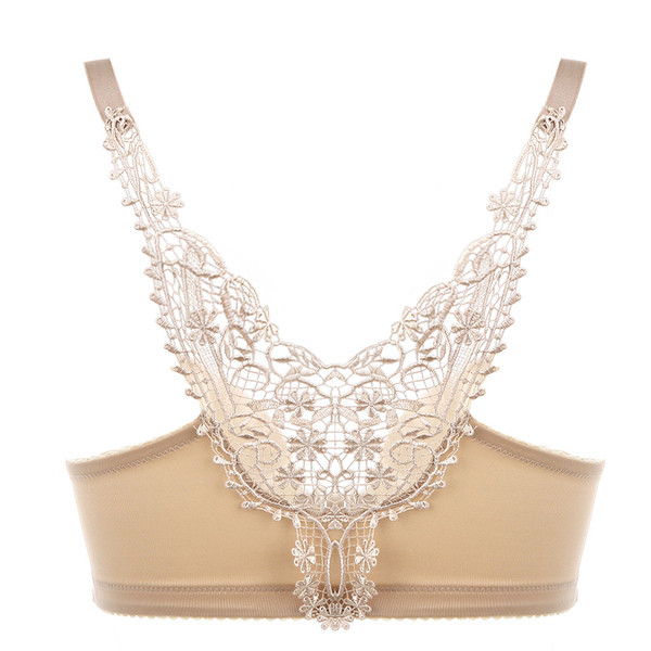 Άνετο σουτιέν χωρίς ραφές  με κέντημα με διαφορετικά χρώματα