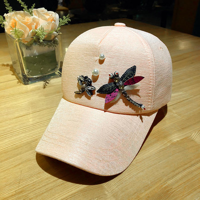 Șapcă de baseball de damă cu vizor și decorațiuni 3D în trei culori