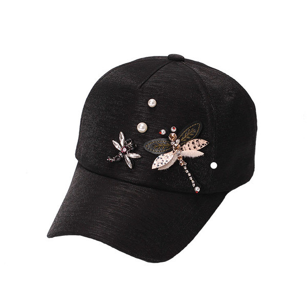 Șapcă de baseball de damă cu vizor și decorațiuni 3D în trei culori