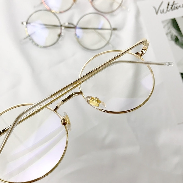 Model nou de ochelari rotunzi de dama fara dioptrie cu rama colorata in mai multe culori