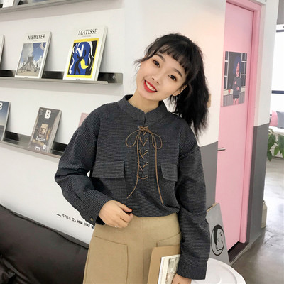 Casual  γυναικείο πουκάμισο με βαθιές τσέπες σε δύο χρώματα