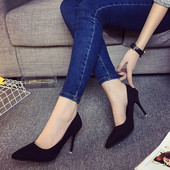 Γυναικεία κομψά παπούτσια με ψηλό τακούνι σε δύο μοντέλα και σε διαφορετικά χρώματα