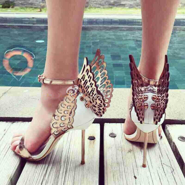 Sandale moderne de damă cu toc în trei culori cu ornamente interesante