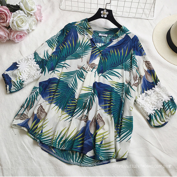 Alkalmi női ing virágos motívumokkal, két színben