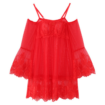 Γυναικείο νυχτικό με δαντέλα σε δύο χρώματα