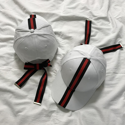 Palarie sport dama cu vizor si cravate lungi colorate in mai multe culori