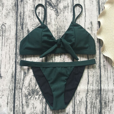 Gyengéd fürdőruha hölgyeknek zöld és rózsaszín színben