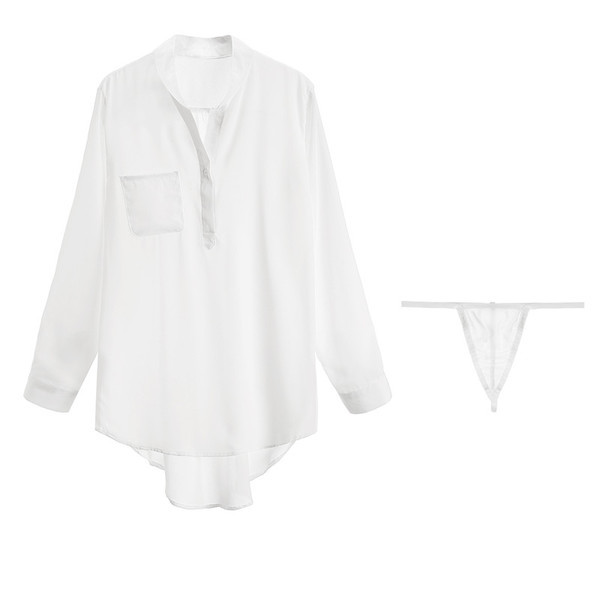 Cămașă de noapte elegantă și simplă pentru femei, în două culori clasice