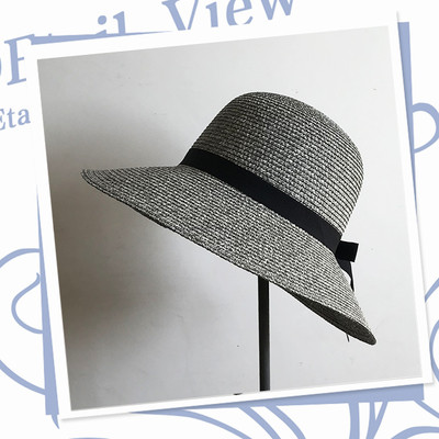 Modern női strandkalap színes szalaggal, különböző színekben