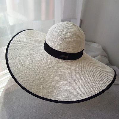 Нестандартна дамска плажна шапка в два цвята
