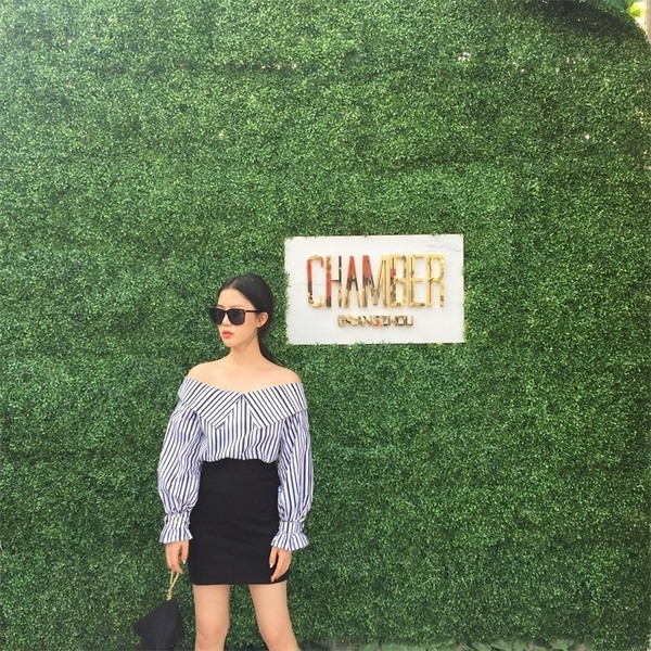 Alkalmi női csíkos ing kék színben