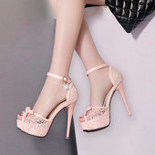 Κομψά γυναικεία παπούτσια δαντέλας με κορδόνια στο αστραγάλου και κορδέλα σε τρία χρώματα